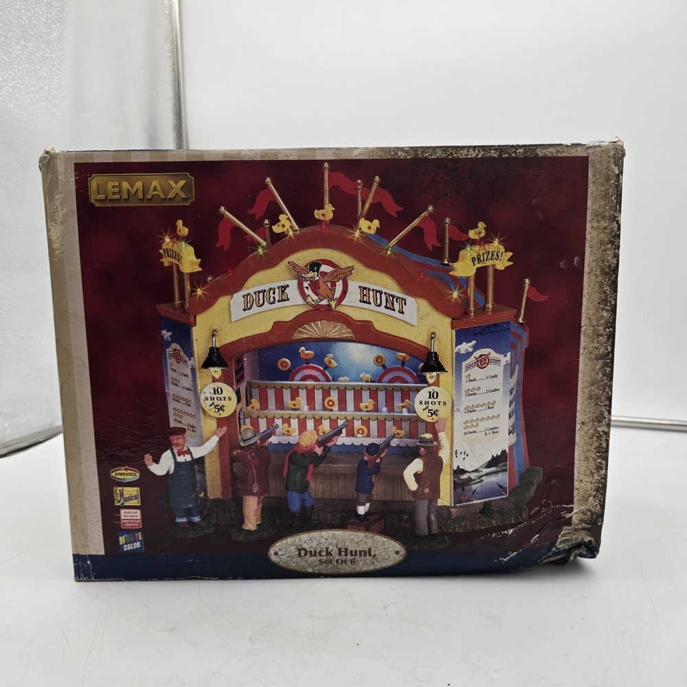 Vintage Lemax Duck Hunt Game Village Carnival Retired -Read Notes